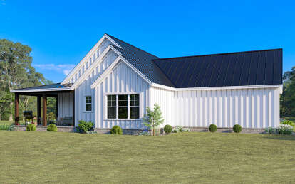 Modern Farmhouse House Plan #009-00408 Elevation Photo