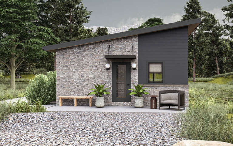 House Plan House Plan #31452 Angled Front Elevation