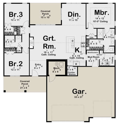 Main Floor  for House Plan #963-01016