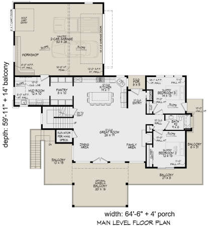 Main Floor  for House Plan #940-01146