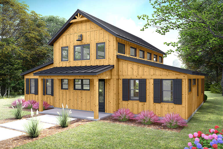 House Plan House Plan #31457 Angled Front Elevation