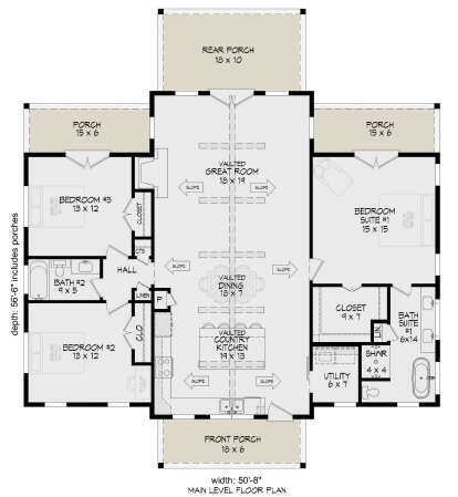 Main Floor  for House Plan #940-01147