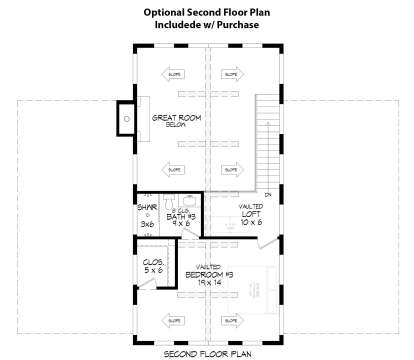 Optional Second Floor  for House Plan #940-01149