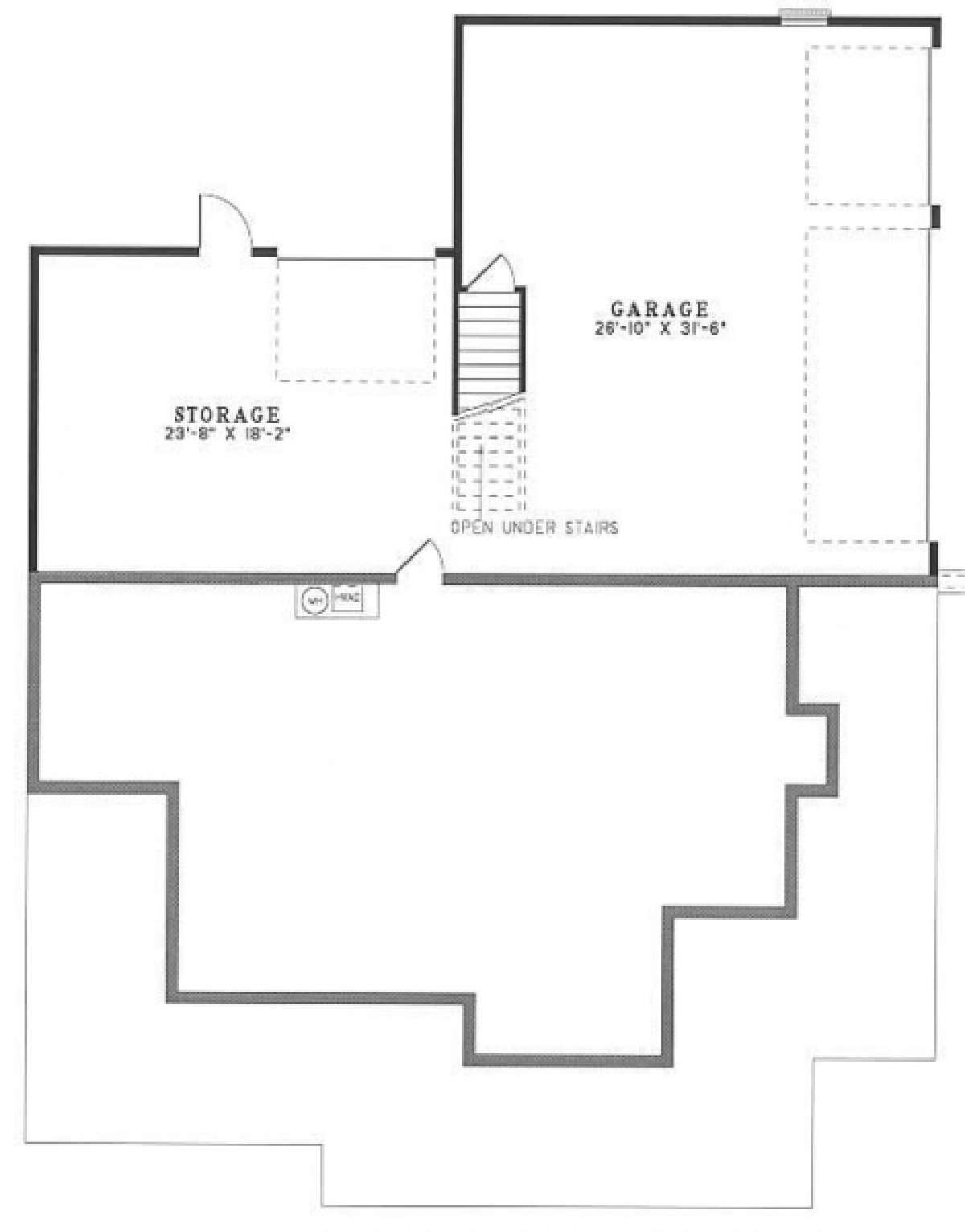 Basement Floor for House Plan #110-00113