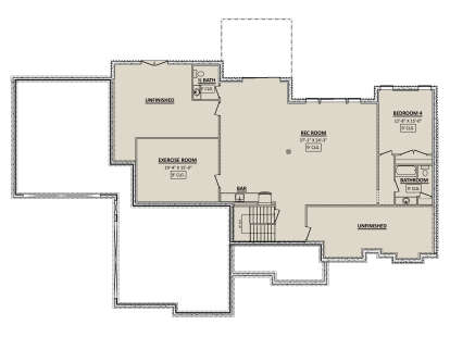 Basement for House Plan #1958-00041