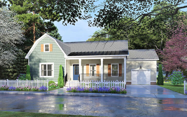 House Plan House Plan #31462 Angled Front Elevation