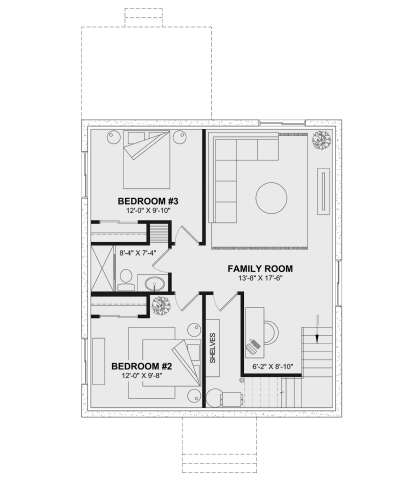 Basement for House Plan #034-01384