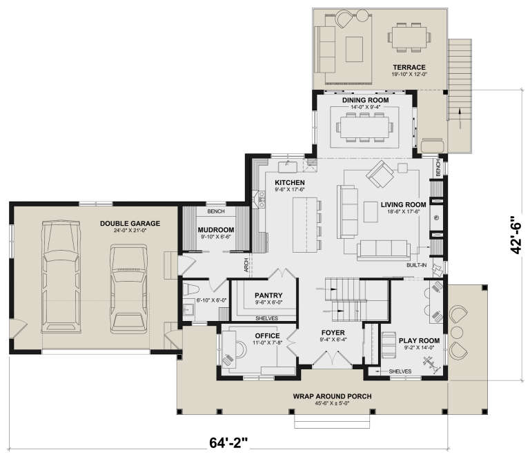 House Plan House Plan #31464 Drawing 1