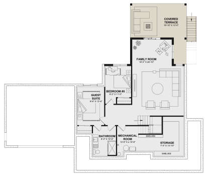 Basement for House Plan #034-01385