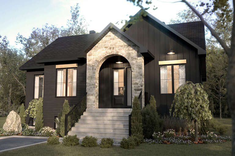 House Plan House Plan #31466 Angled Front Elevation