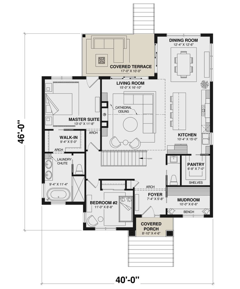 House Plan House Plan #31466 Drawing 1