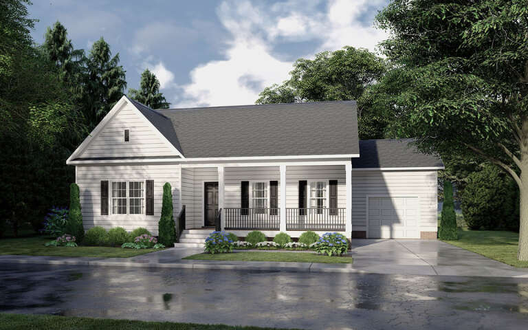 House Plan House Plan #31474 Angled Front Elevation