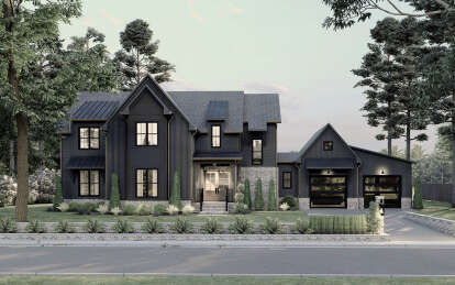 Modern Transitional House Plan #6261-00004 Elevation Photo