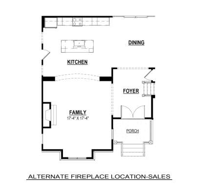 Alternate Main Floor Layout for House Plan #6261-00004