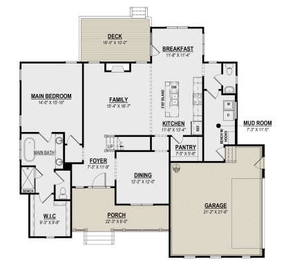 Main Floor  for House Plan #6261-00005