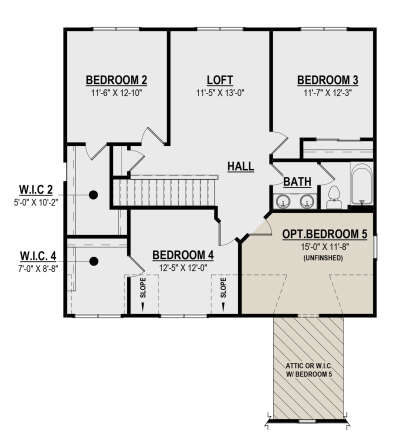 Second Floor for House Plan #6261-00005