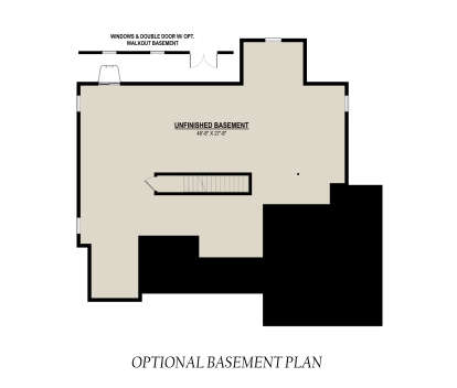 Basement for House Plan #6261-00005
