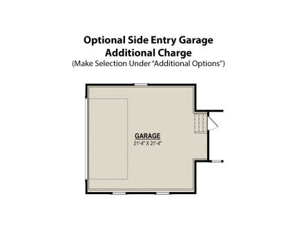 Optional 2 Car Side Garage for House Plan #6261-00006