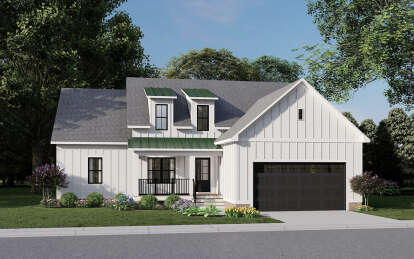Modern Farmhouse House Plan #6261-00007 Elevation Photo