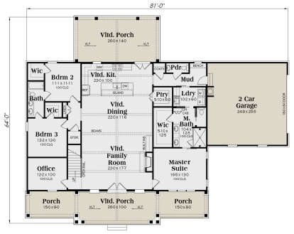 Main Floor  for House Plan #009-00409