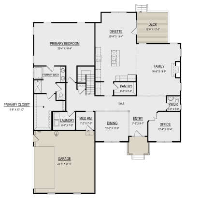Main Floor  for House Plan #6261-00008