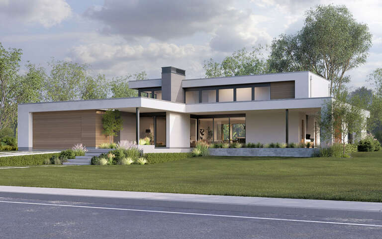 House Plan House Plan #31483 Angled Front Elevation