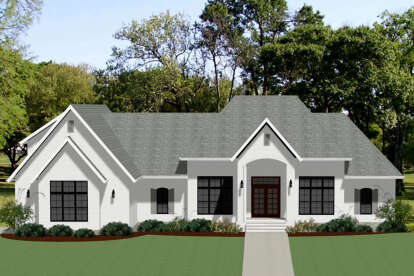 European House Plan #6849-00164 Elevation Photo