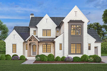 Modern Transitional House Plan #196-00007 Elevation Photo