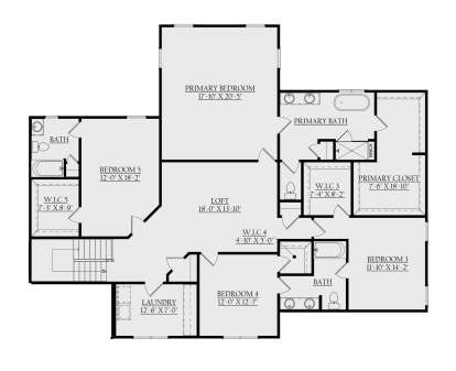 Second Floor for House Plan #6261-00009