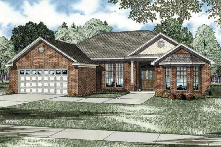 Ranch House Plan #110-00116 Elevation Photo