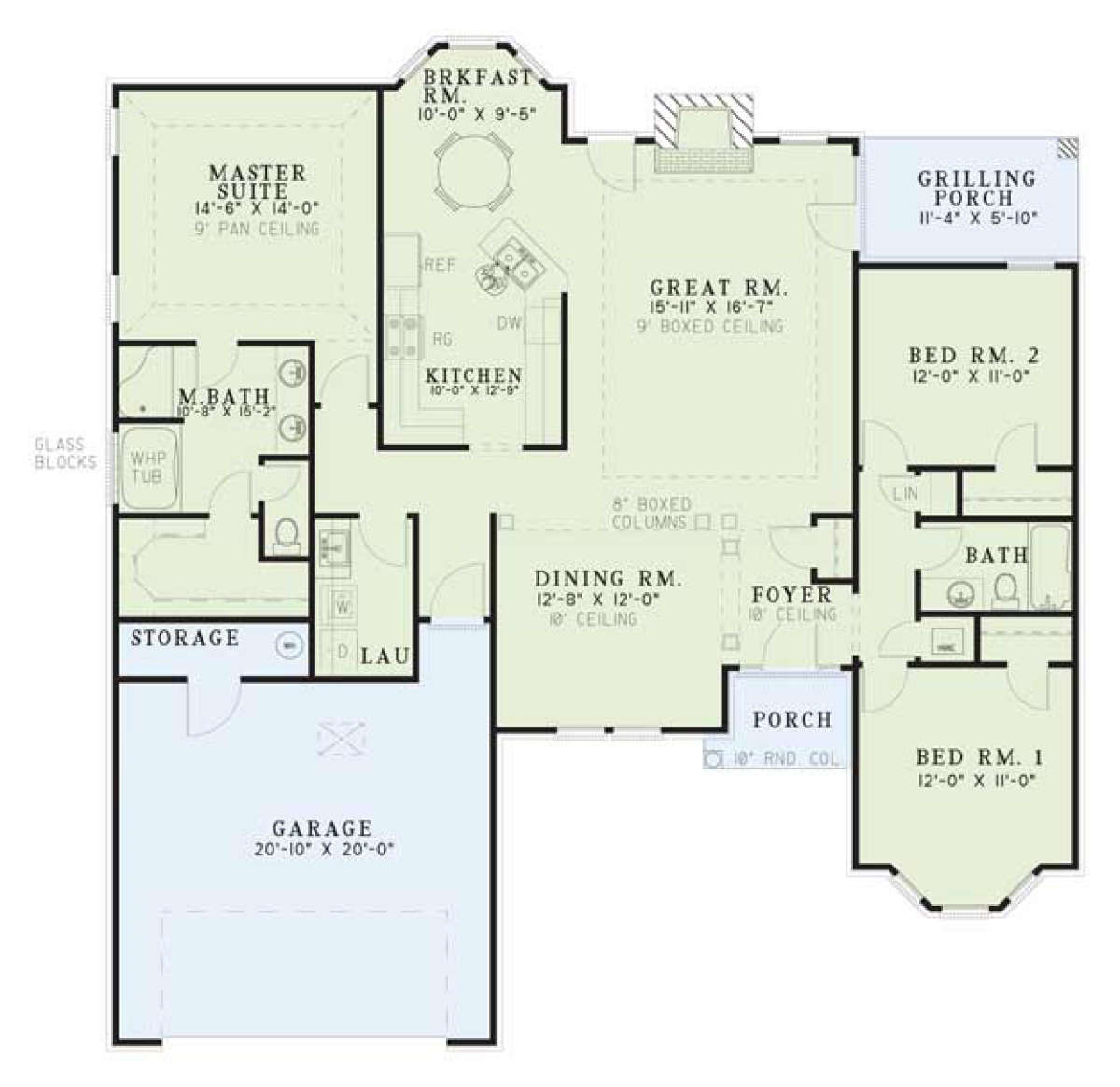 Floorplan 1 for House Plan #110-00116