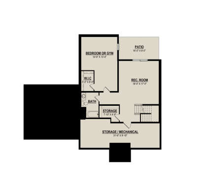 Basement for House Plan #6261-00012