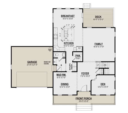 Main Floor  for House Plan #6261-00013