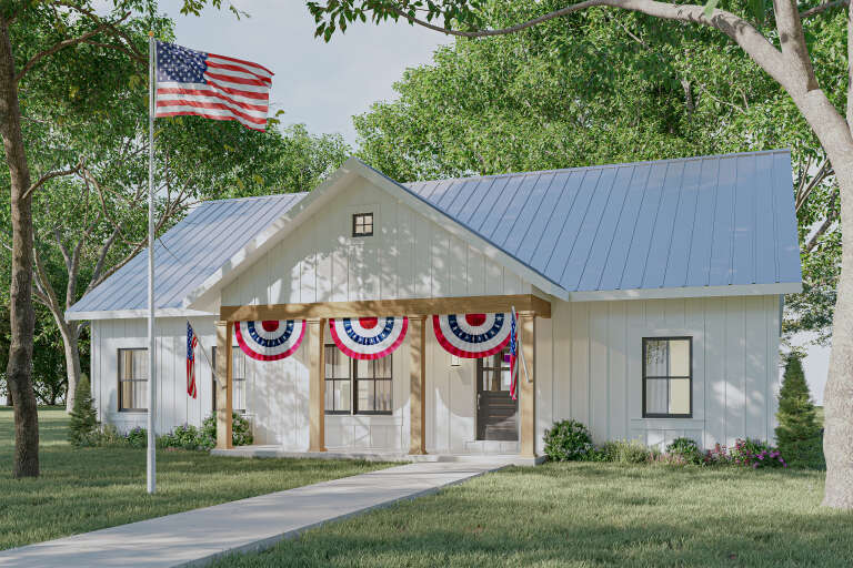 House Plan House Plan #31495 Angled Front Elevation - 4th of July