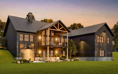 Modern Farmhouse House Plan #699-00389 Elevation Photo