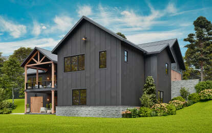 Modern Farmhouse House Plan #699-00389 Elevation Photo