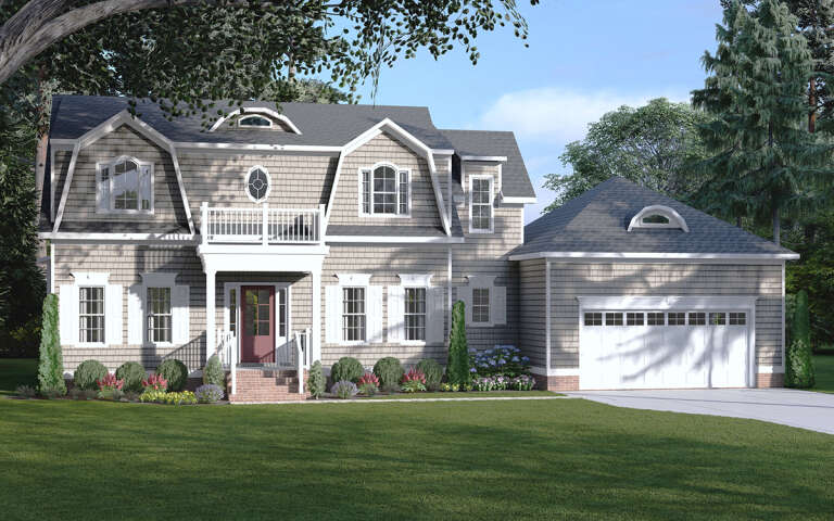 House Plan House Plan #31498 Angled Front Elevation