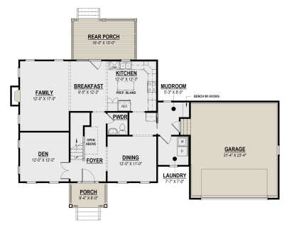 Main Floor  for House Plan #6261-00014
