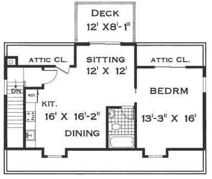 Main Floor for House Plan #033-00083