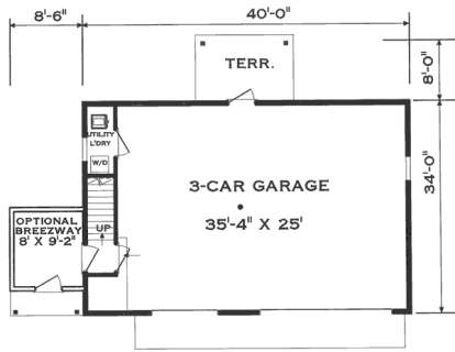 Lower Floor for House Plan #033-00083