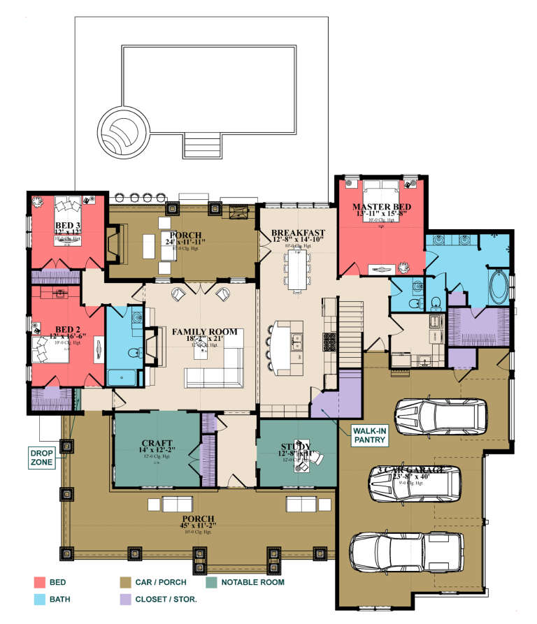 House Plan House Plan #31505 Drawing 1