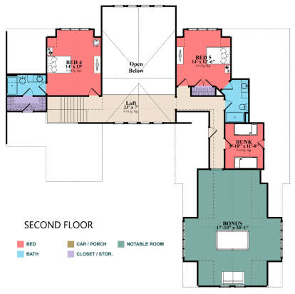 Second Floor for House Plan #1070-00307