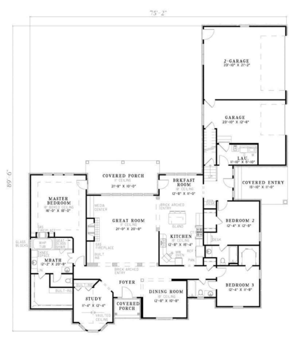 Floorplan 1 for House Plan #110-00118