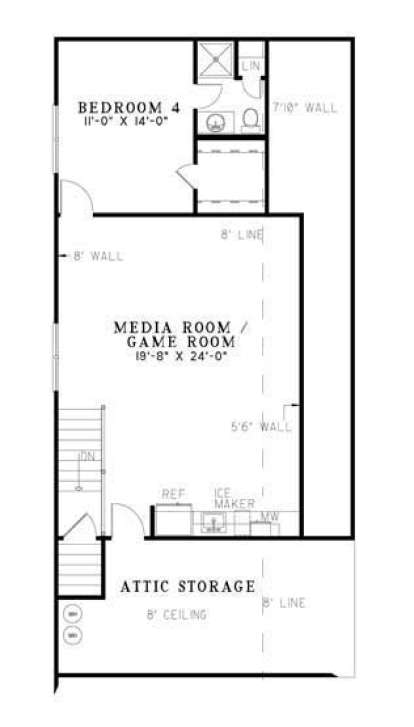 Second Floor for House Plan #110-00118