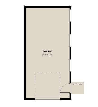 Garage Floor for House Plan #9185-00023