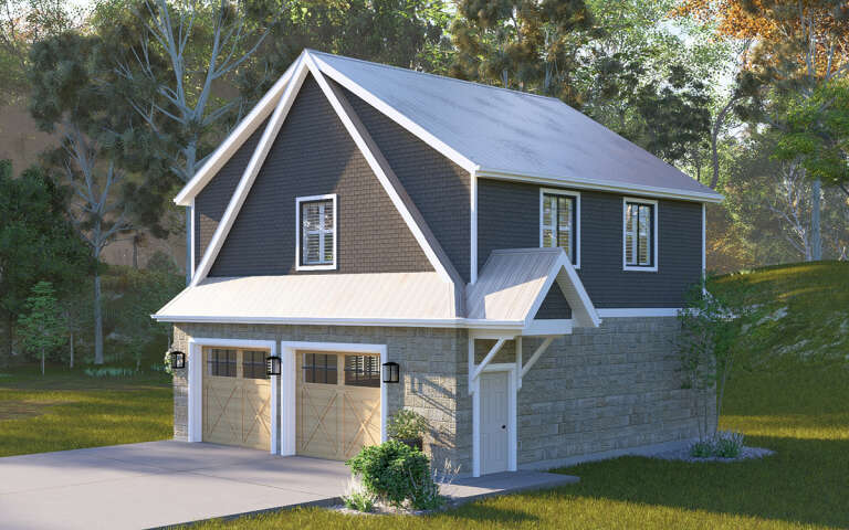 House Plan House Plan #31519 Angled Front Elevation