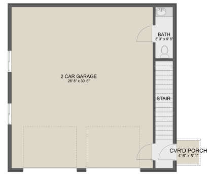 Garage Floor for House Plan #2802-00308