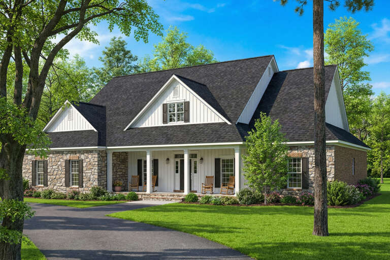 House Plan House Plan #3152 Angled Front Elevation