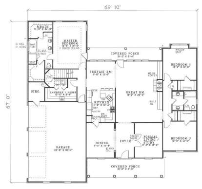 Floorplan 1 for House Plan #110-00119