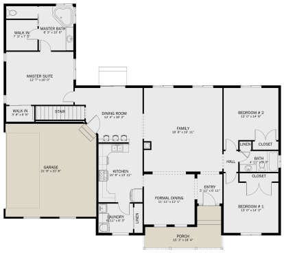 Main Floor  for House Plan #2802-00309